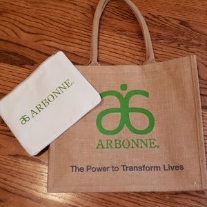 Arbonne tote and makeup bag. Never used